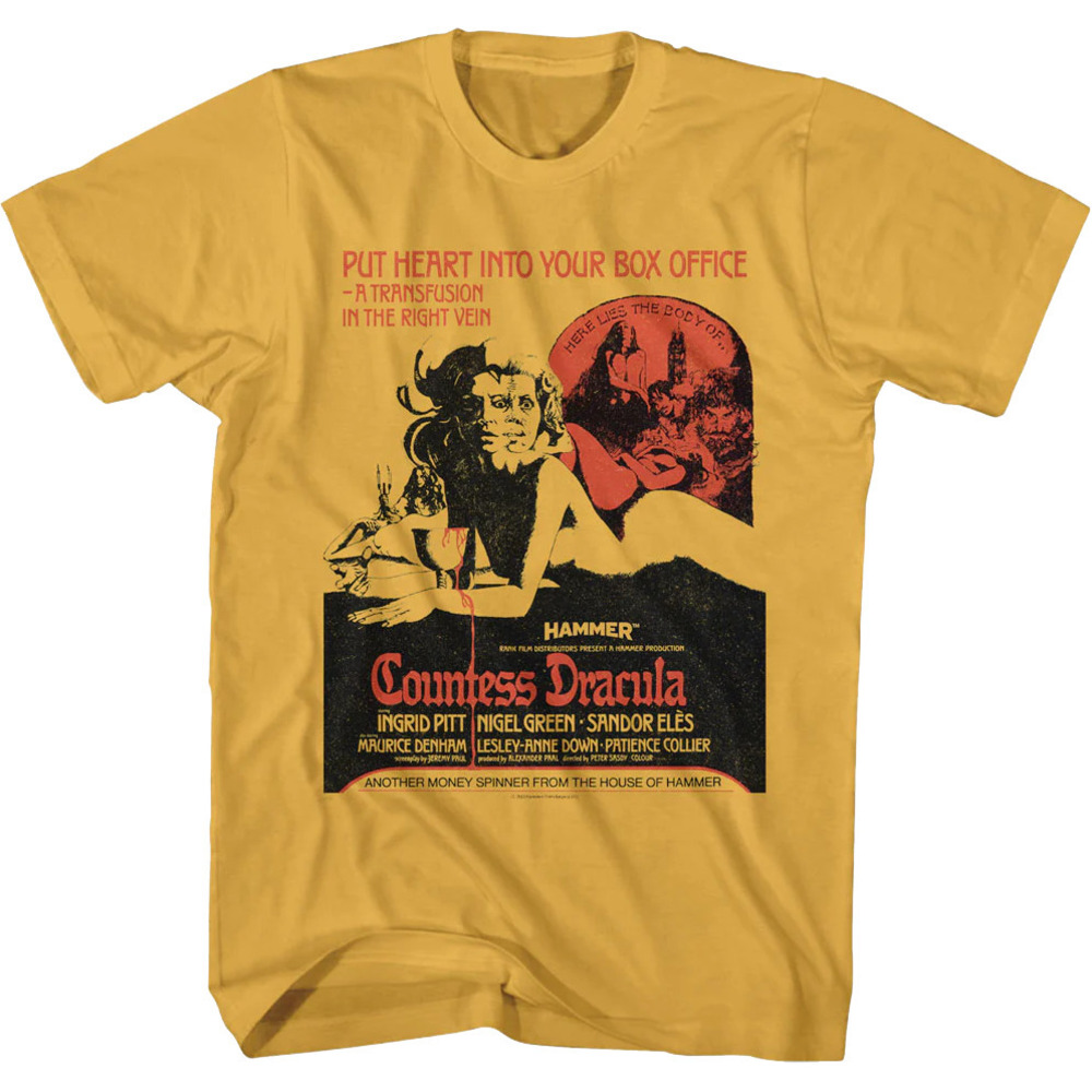 Countess Dracula Hammer Films Tshirt